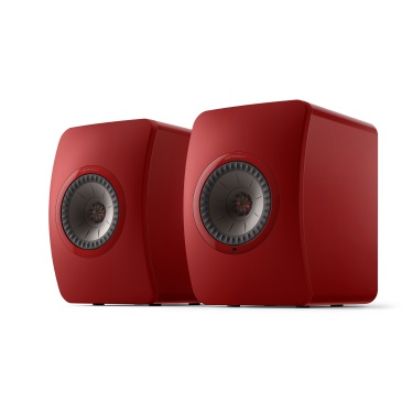 De Radiobeurs KEF LS50 wireless II rood front ls50_wireless_ii_crimson_red_special_edition_pair_front