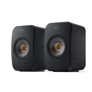 De Radiobeurs KEF LSX II carbon zwart front lsx_ii_front_in_pair_perspective_carbon_black