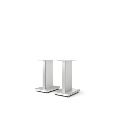 De Radiobeurs KEF S-RF1 Floor Stand wit front s-rf1_floor_stand_perspective_front_in_pair_mineral_white