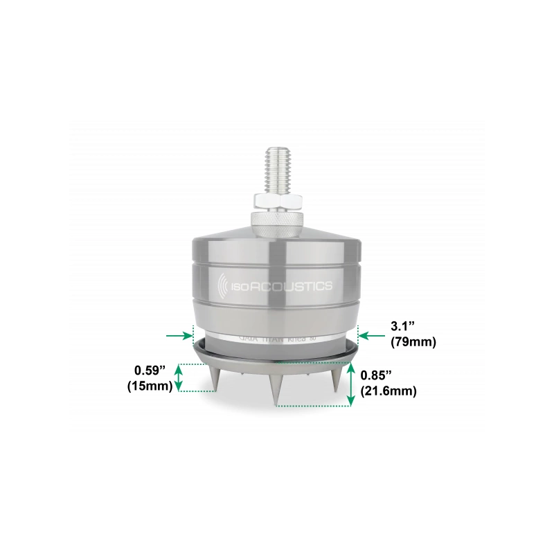 De Radiobeurs IsoAcoustics GAIA Titan Rhea Carpet Spikes