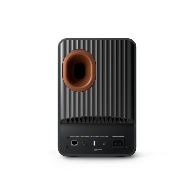 De Radiobeurs KEF LS50 wireless II carbon zwart front